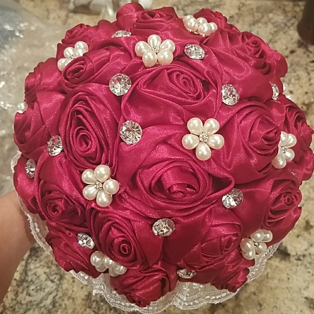 Beautiful handmade wedding bouquet